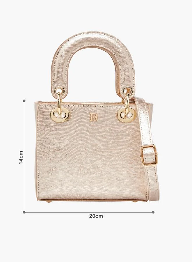 Flora Bella By Shoexpress Textured Crossbody Bag With Detachable Strap Ramadan Collection